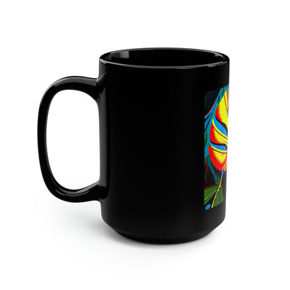 Monstera coffee Mug ~ Black Mug, 15oz